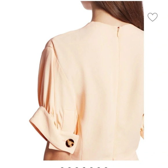 PROENZA SCHOULER Cream Gathered Crepe Dress from SAX 5th AVE girlcore feminine - Picture 6 of 16